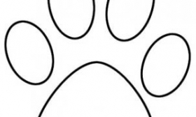 Paw print outline clipart