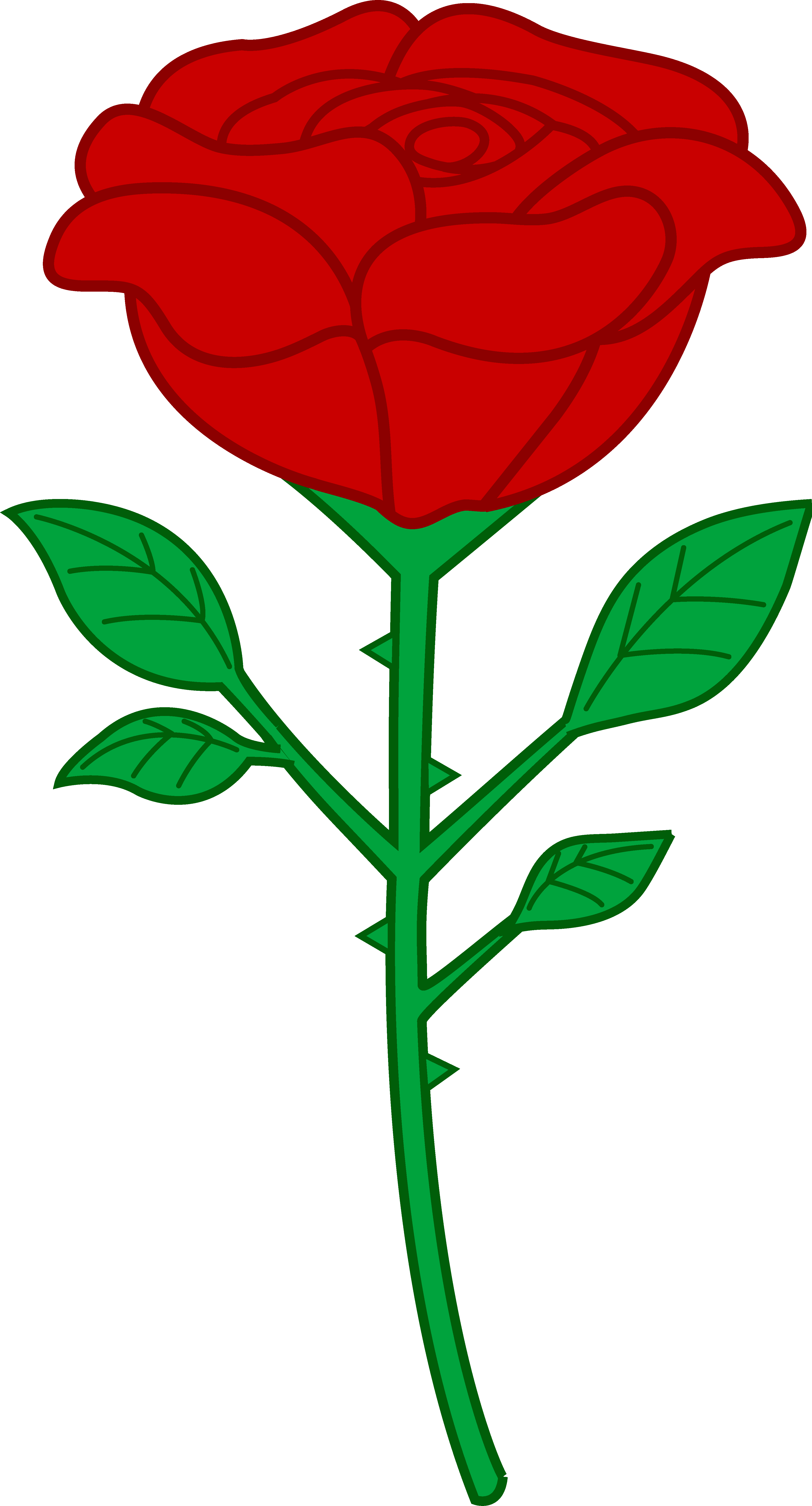 Single red rose clip art