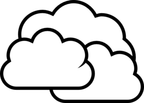 Cloudy Weather Clipart Black And White