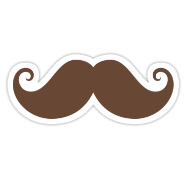 Brown mustache" Stickers by Mhea | Redbubble