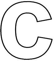 Letter c clipart black and white