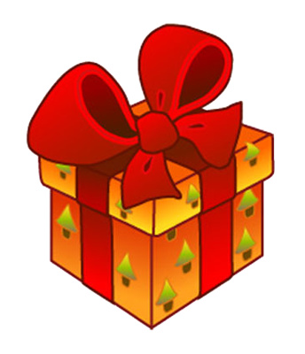 Holiday gift box clipart