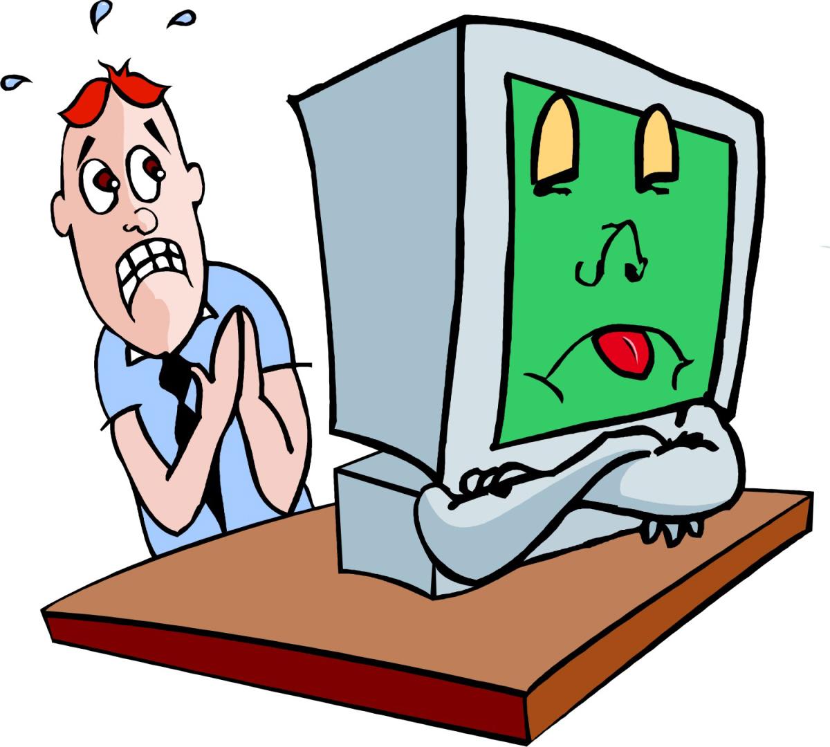 Sick Computer - ClipArt Best