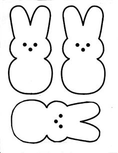 Easter bunny peeps clipart