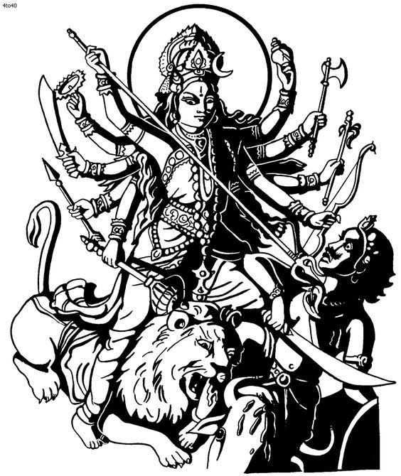 Goddess Durga Face Clipart 15714 | UPSTORE