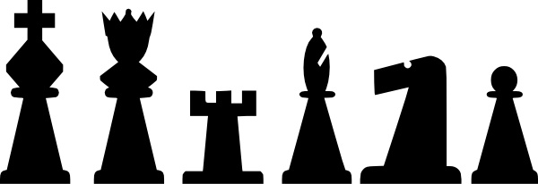Black Chess Pieces Set clip art Free vector in Open office drawing ...