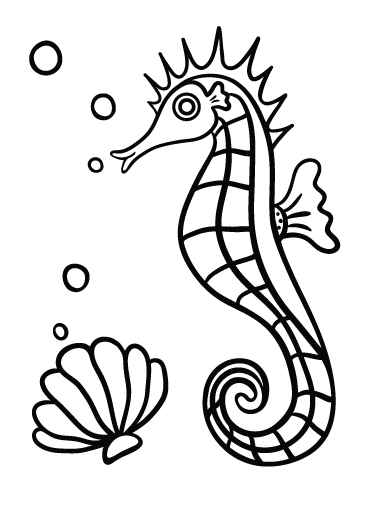 Seahorse Coloring Page ClipArt Best