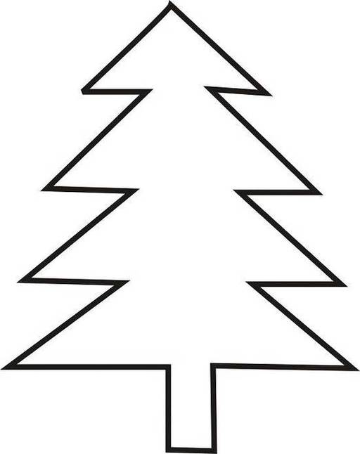 Christmas Tree Outline Printable Template Clip Art Images Clipart ...