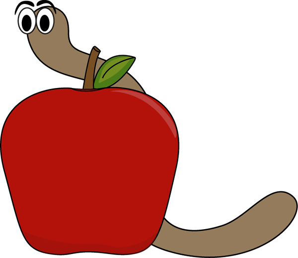 Apple worms clipart