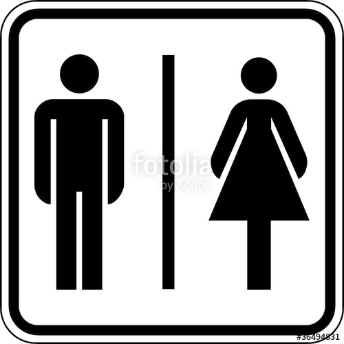 Toilette WC Klo Damen Herren Schild Zeichen Symbol" Stock image ...