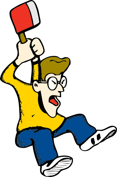 Angry Guy With Axe Cartoon Jumping Clip Art - vector ...