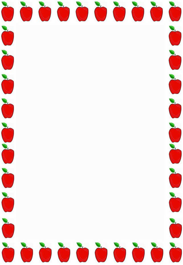 Apple border clip art