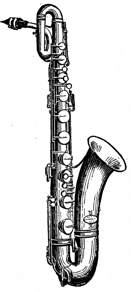 Baritone Saxophone Clip Art Bass saxophone - Cliparts and Others ...