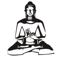 Black And White Buddhist - ClipArt Best