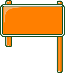 Blank street sign template clipart image #24004