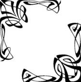 Corner art nouveau clipart