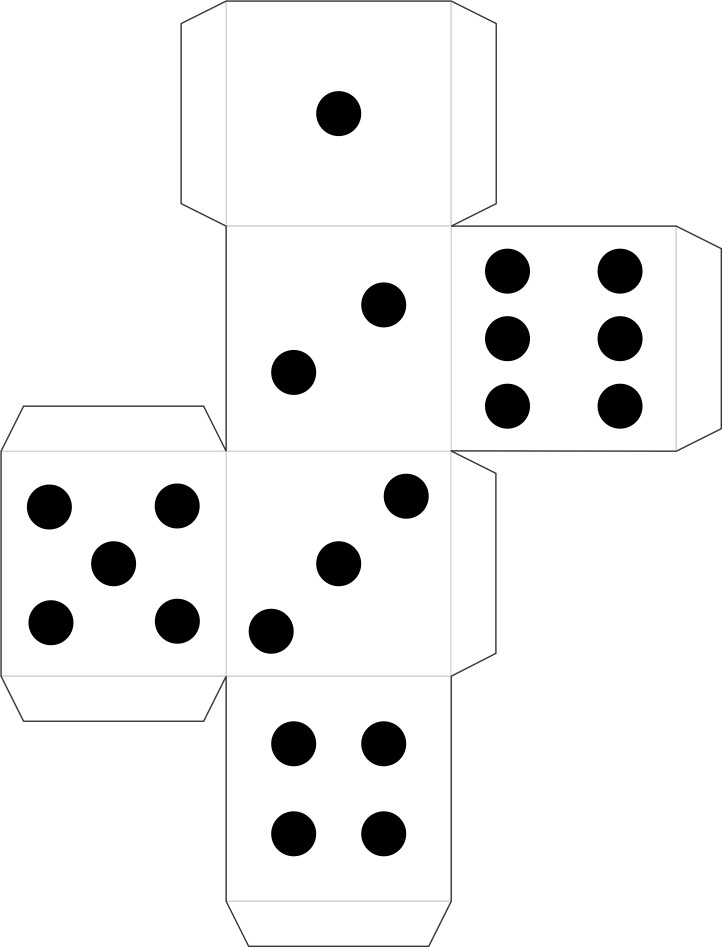 Printable Dice for Detective Badge and other games ...