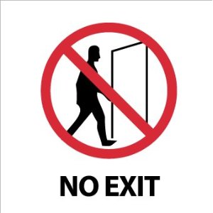 No exit clipart