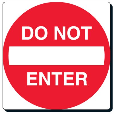 Reflective Traffic Signs - Do Not Enter (With Symbol) | Seton