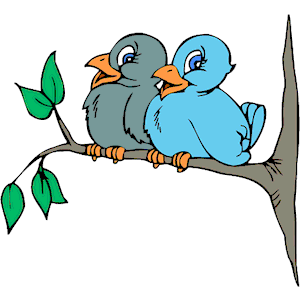 Clipart birds in a tree