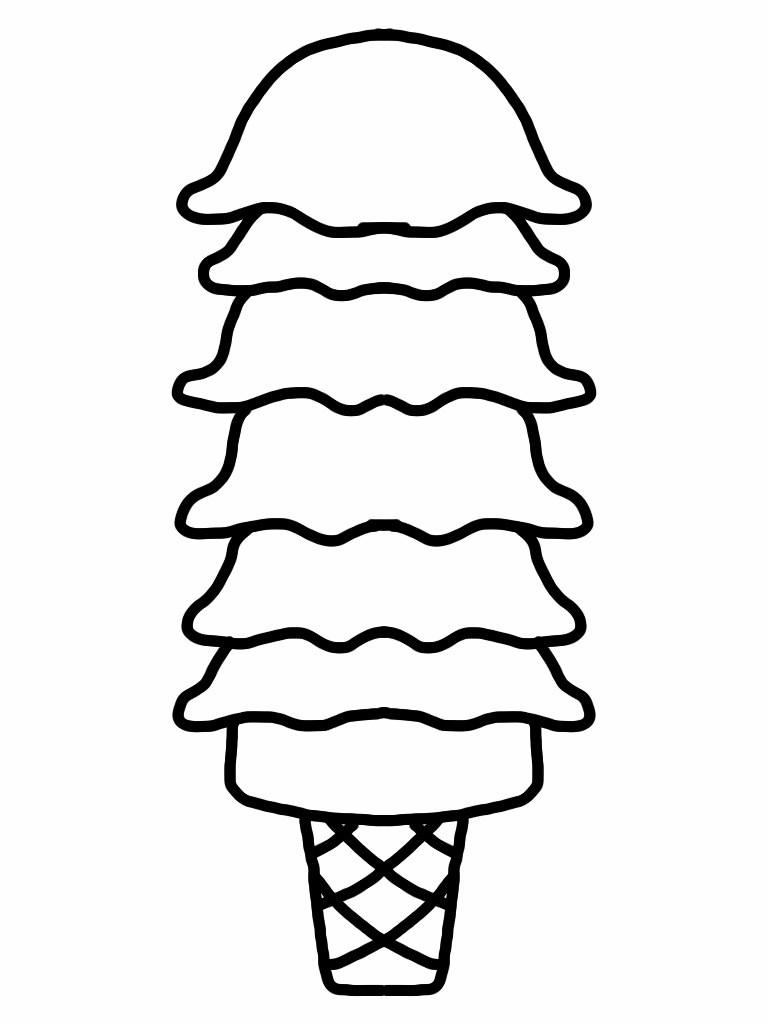 Ice cream cone outline clip art