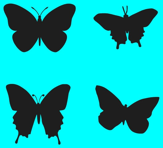 Butterfly Trail Stencil - ClipArt Best