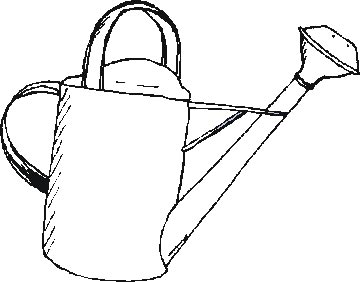 Printable Watering Can Coloring Page