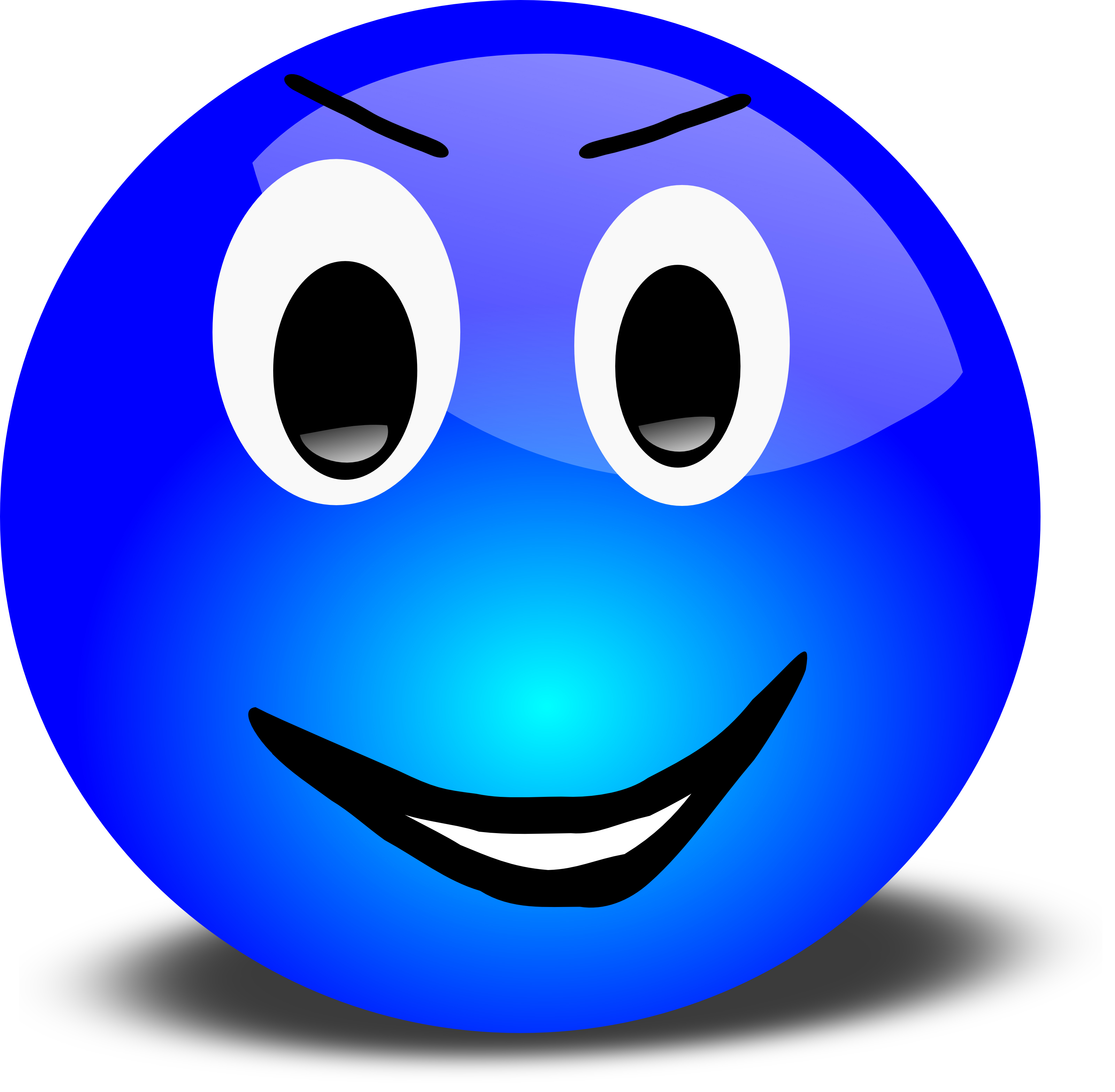 Blue Happy Face Cartoon - ClipArt Best