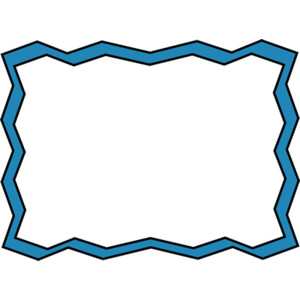 Blue Zig Zag Frame - Free Clip Art Frames - Polyvore