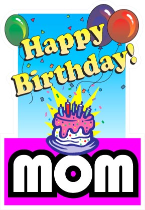 Happy birthday mom clipart free