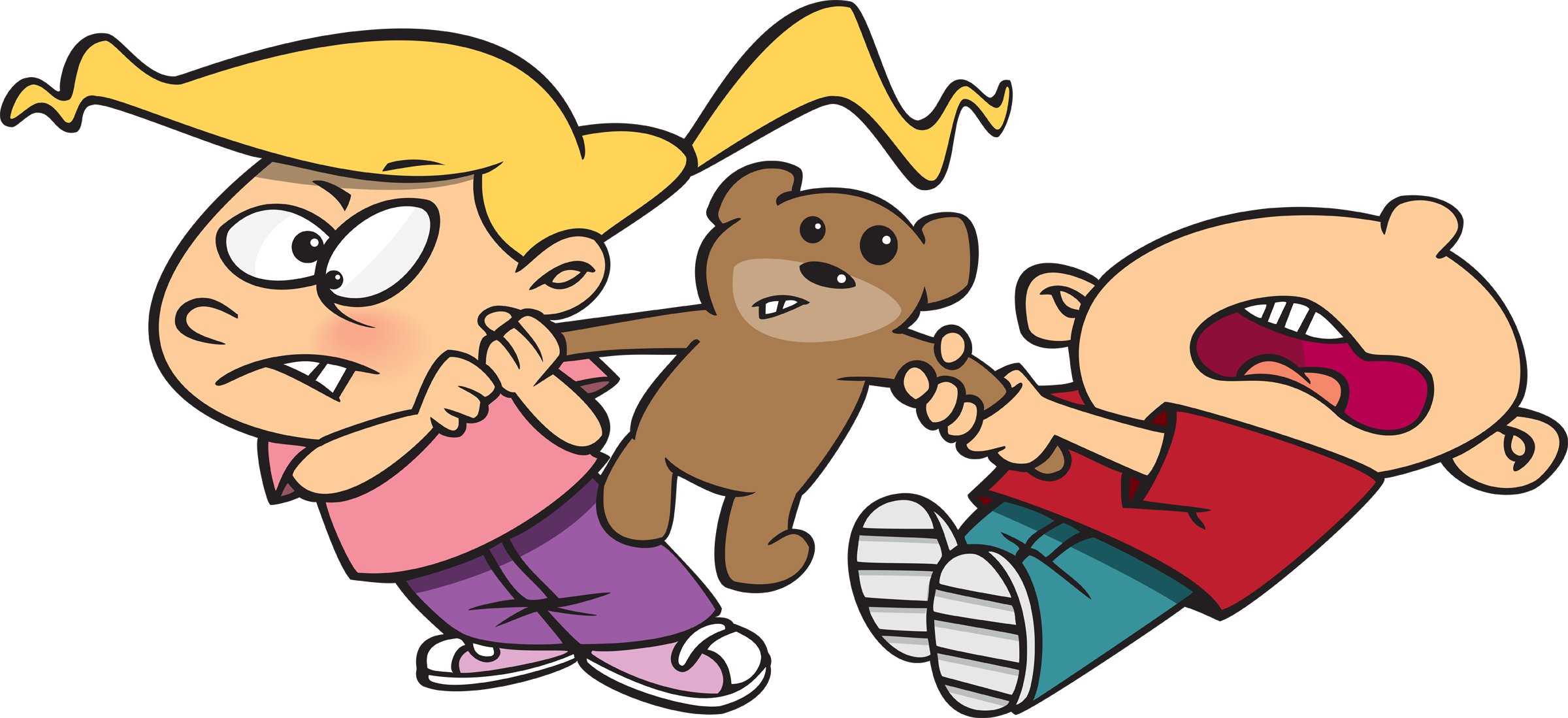 Free clipart kids fighting