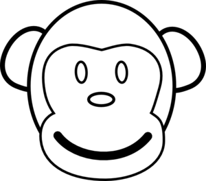 Monkey Outline Clipart