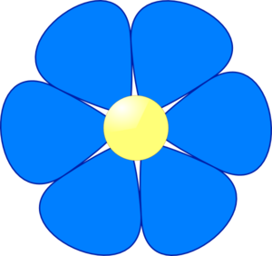 Blue Flower clip art - vector clip art online, royalty free ...