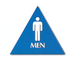 Cal-Royal CMHS6-BLK Mens Restroom Sign - Black - Mens Restroom ...