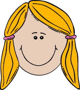 Smiling Girl Face Clip Art - vector clip art online ...