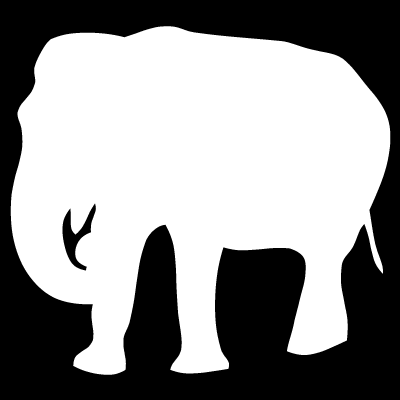 Elephant Silhouette Decal - Animal Stickers - Sticker Upper