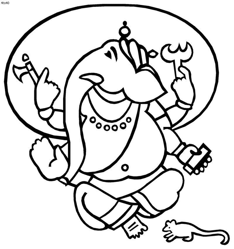 Birthday of Lord Ganesha Coloring Book, Birthday of Lord Ganesha ...