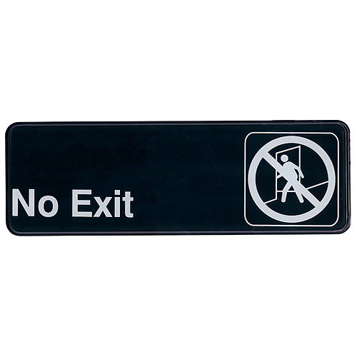 Update International - S39-6BK "No Exit" Sign
