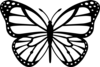 Black And White Butterfly And Scrolls clip art - vector clip art ...