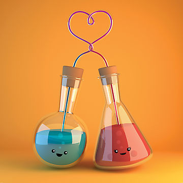 cute chemistry - flasks in love" Photographic Prints by chayground ...