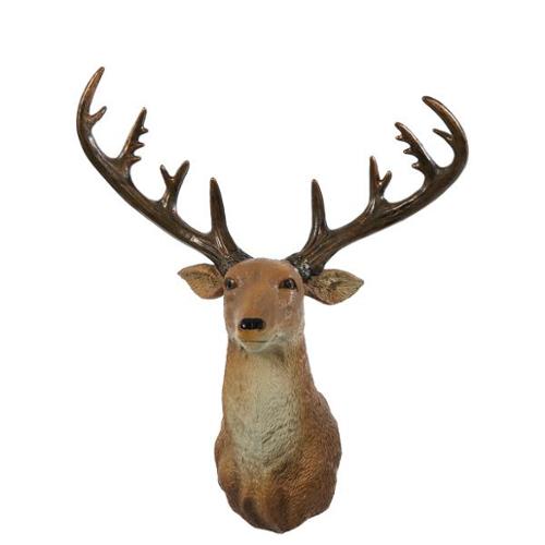 13.5" Decorative Rustic Lodge Brown Reindeer Head Wall Decor ...