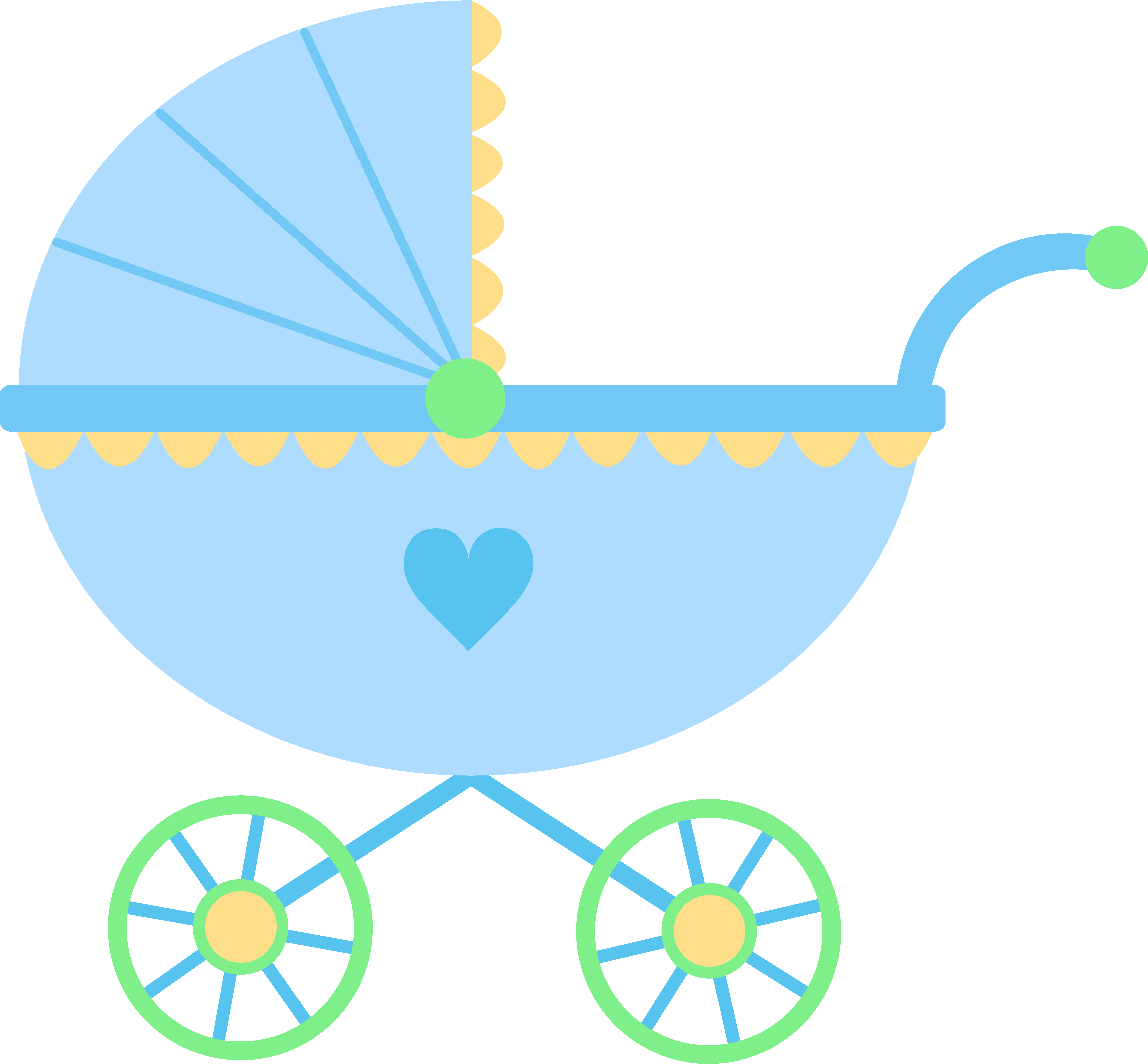 Cute Blue Baby Carriage Free Clip Art | HomeImprovementBasics.