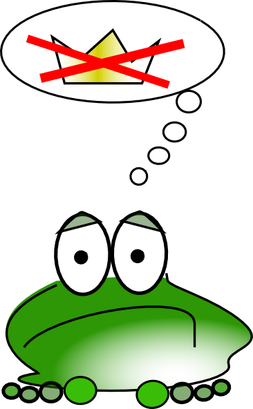 Sad Frog clip art Free Vector