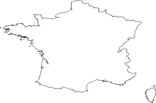 Outline Map Of France