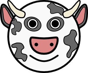 Cow Vache clip art - vector clip art online, royalty free & public ...