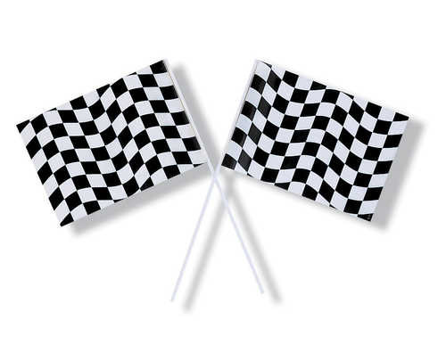 Black & White Small Race Flag | Wally's Party Supply Store