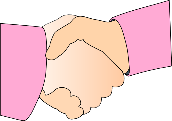 Shake Hands clipart pink