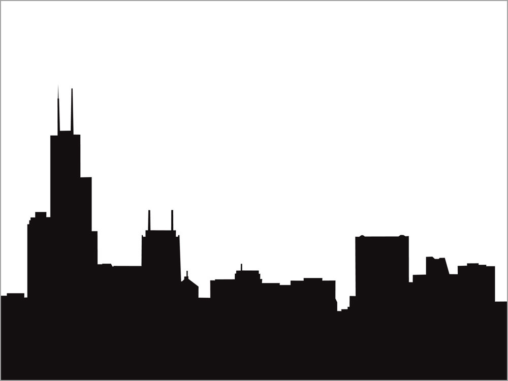 Pin Chicago Skyline Silhouette Christmas Clip Art Pictures on