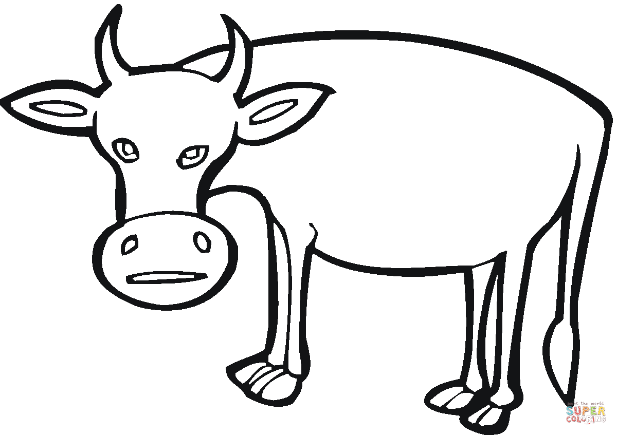funny cow coloring