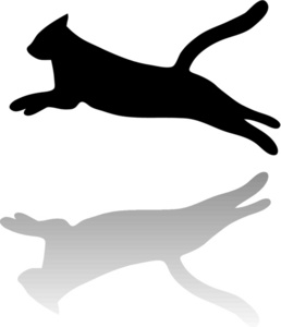 Cat Playing Clipart Image - Kitty cat jumping or running with in ...